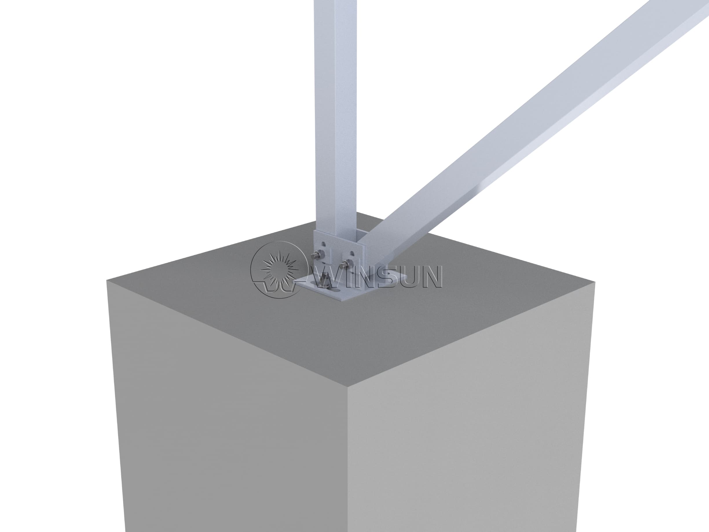 concrete base ground mounting system 