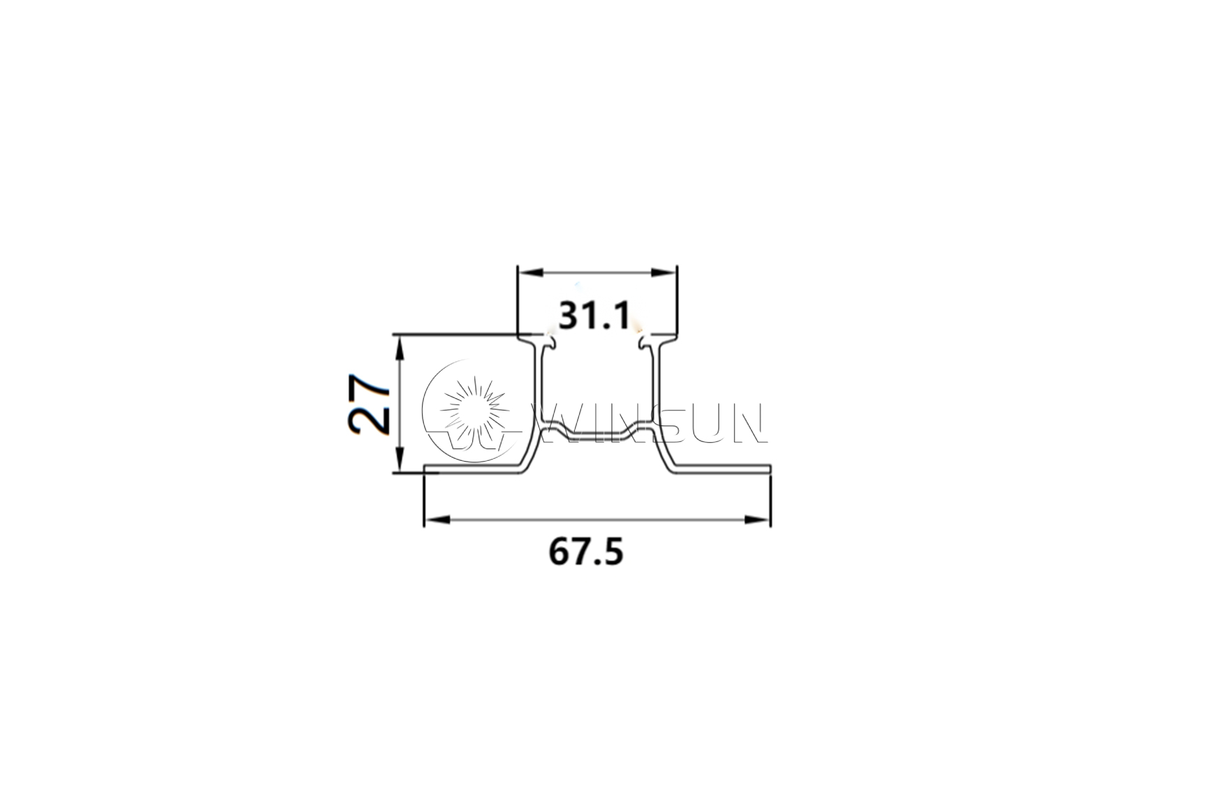 27mm height solar panel mounting rail