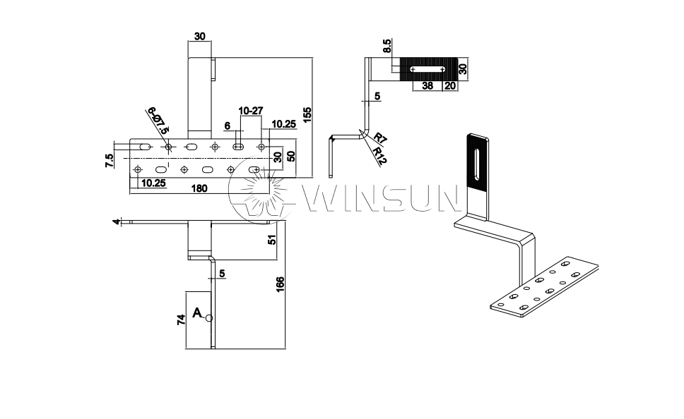 tile roof hook solar mounting bracket