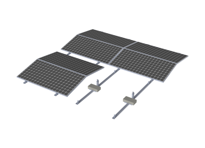 Nieuw geballast montagesysteem van Winsun, verbetert de installatie van zonnepanelen op platte daken van cement